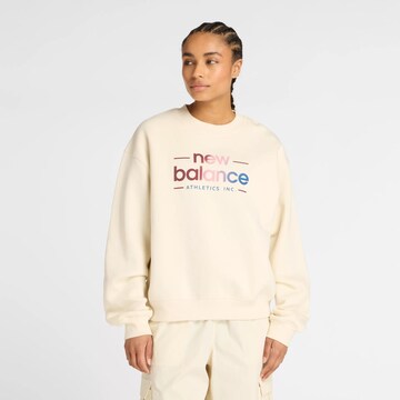 new balance Sweatshirt 'Reimagined' in Beige: voorkant