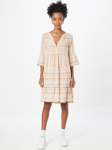 Sublevel Dress in Beige: front