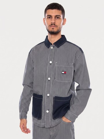 TOMMY HILFIGER Between-season jacket 'SHIRT JACKET CJ6053 DENIM DARK' in Blue: front