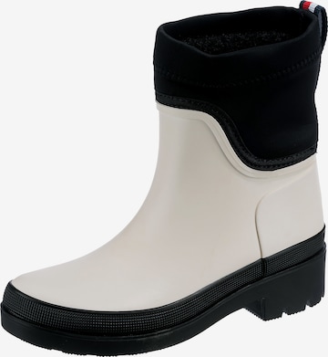 Bottes en caoutchouc TOMMY HILFIGER en beige : devant