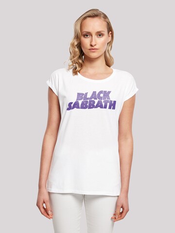 F4NT4STIC Shirt \'Black Sabbath Heavy in Logo Black\' | Band Wavy Metal Weiß ABOUT YOU