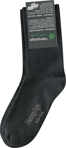 HempAge Socks ' Klassische Socke ' in Black: front