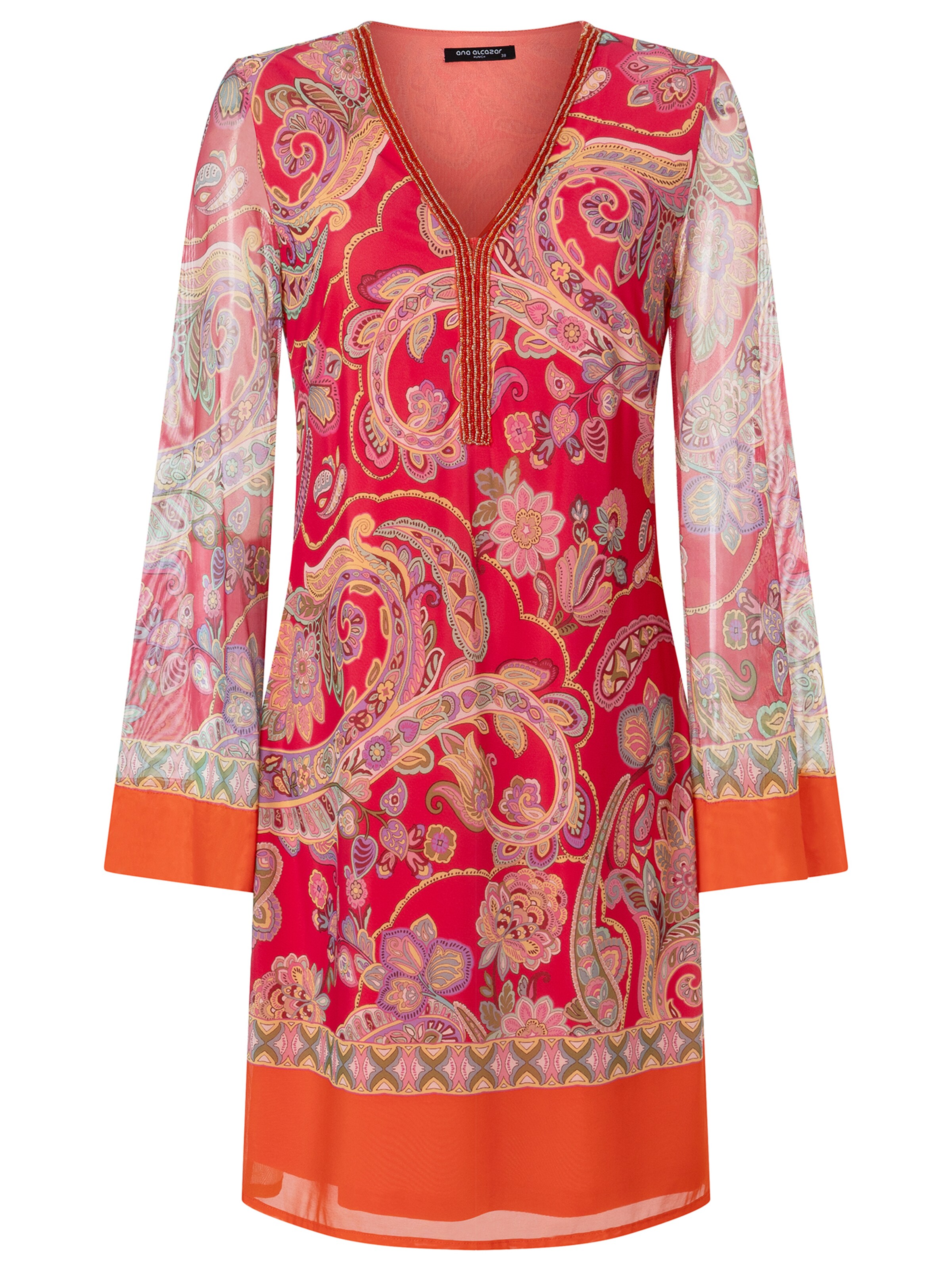 Ana Alcazar Jurk 'Zetana' in Rood: voorkant