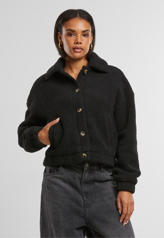 Urban Classics Fleecejacke in Schwarz: Vorderseite