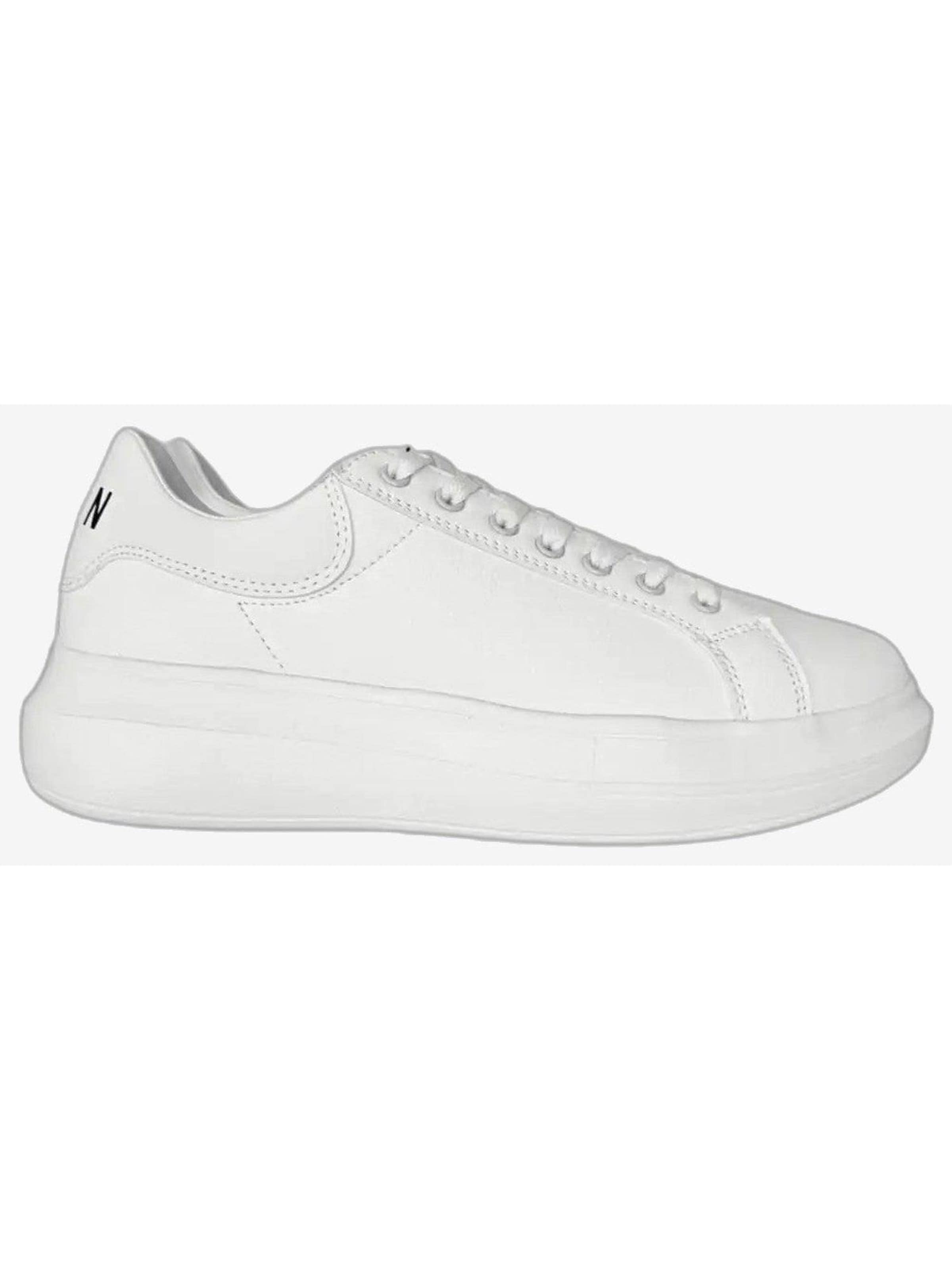 Chaussure à lacets ICON en blanc : devant