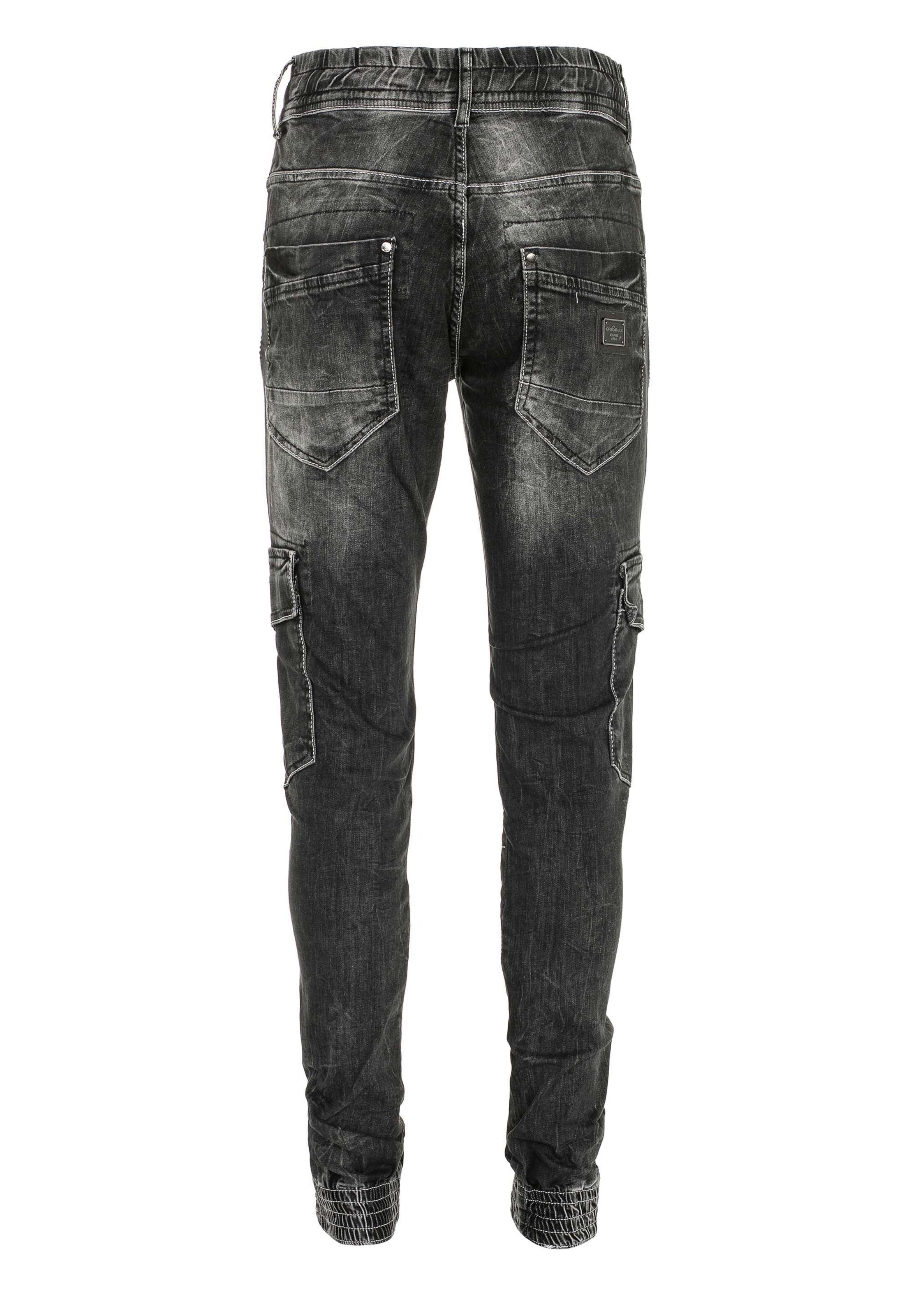 Effilé Jeans cargo CIPO & BAXX en noir