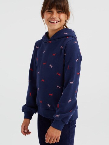 WE Fashion Sweatshirt in Blauw: voorkant