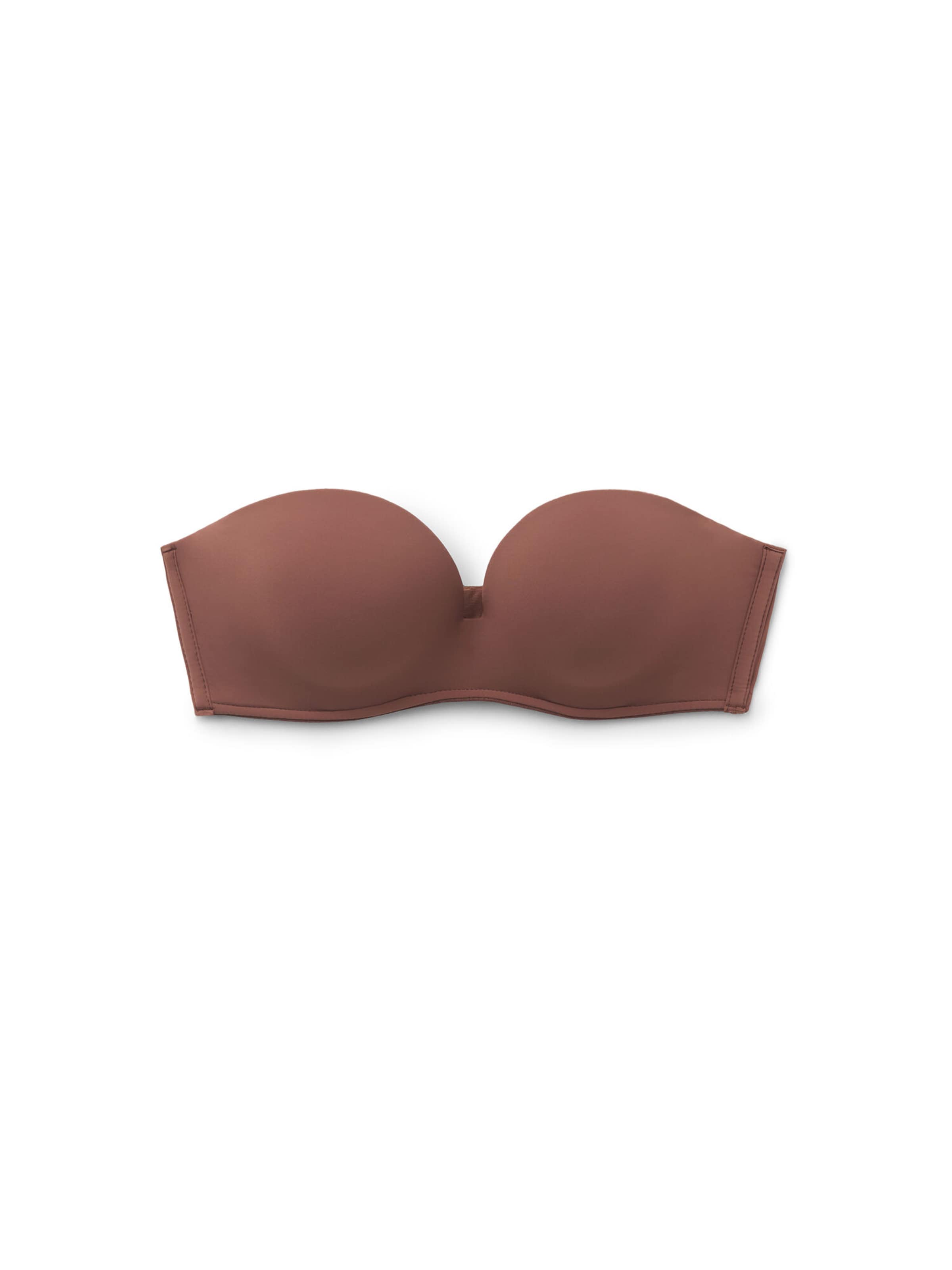 Tezenis Bandeau Bra in Brown: front