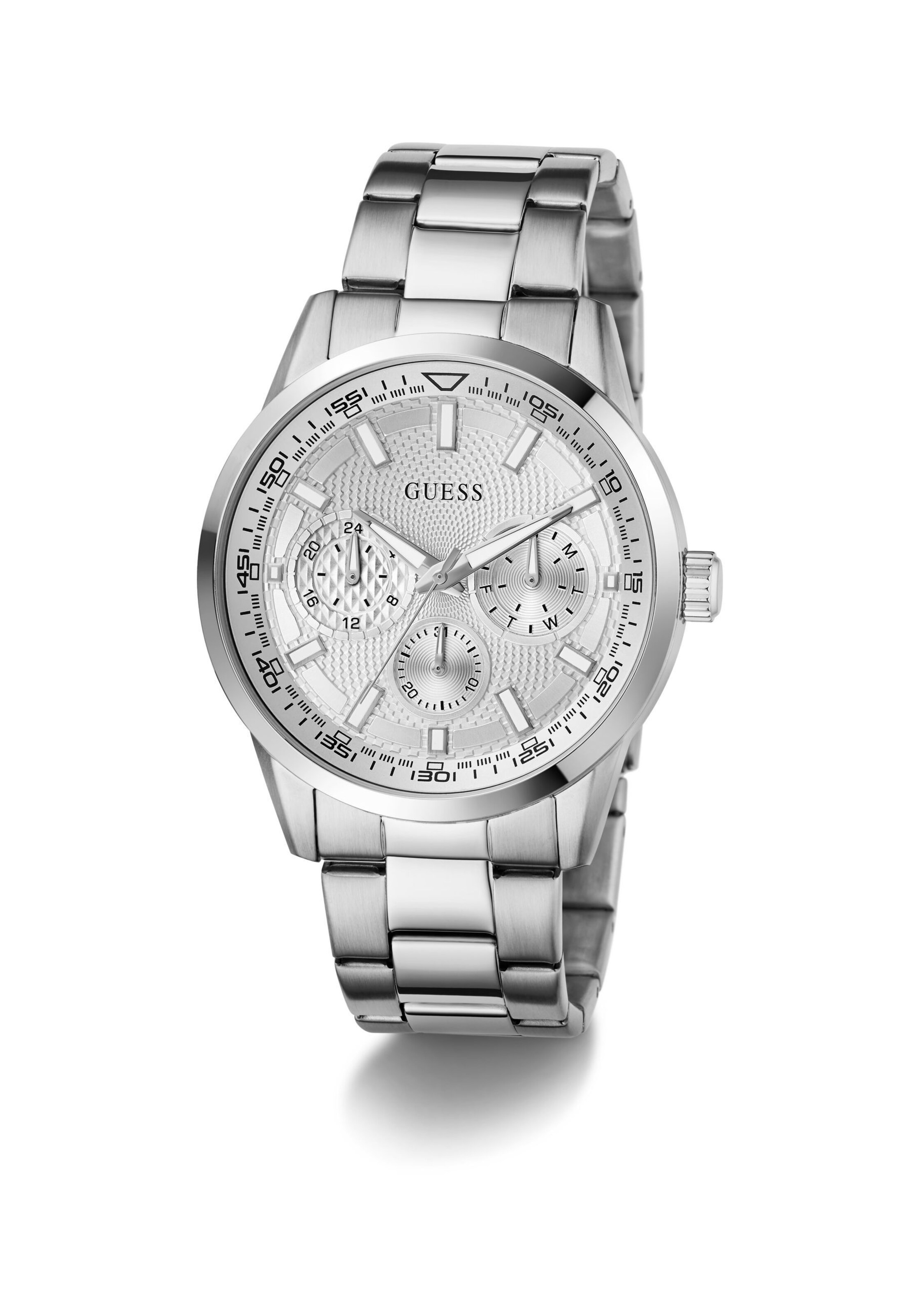 GUESS Analoguhr 'Trey' in Silber