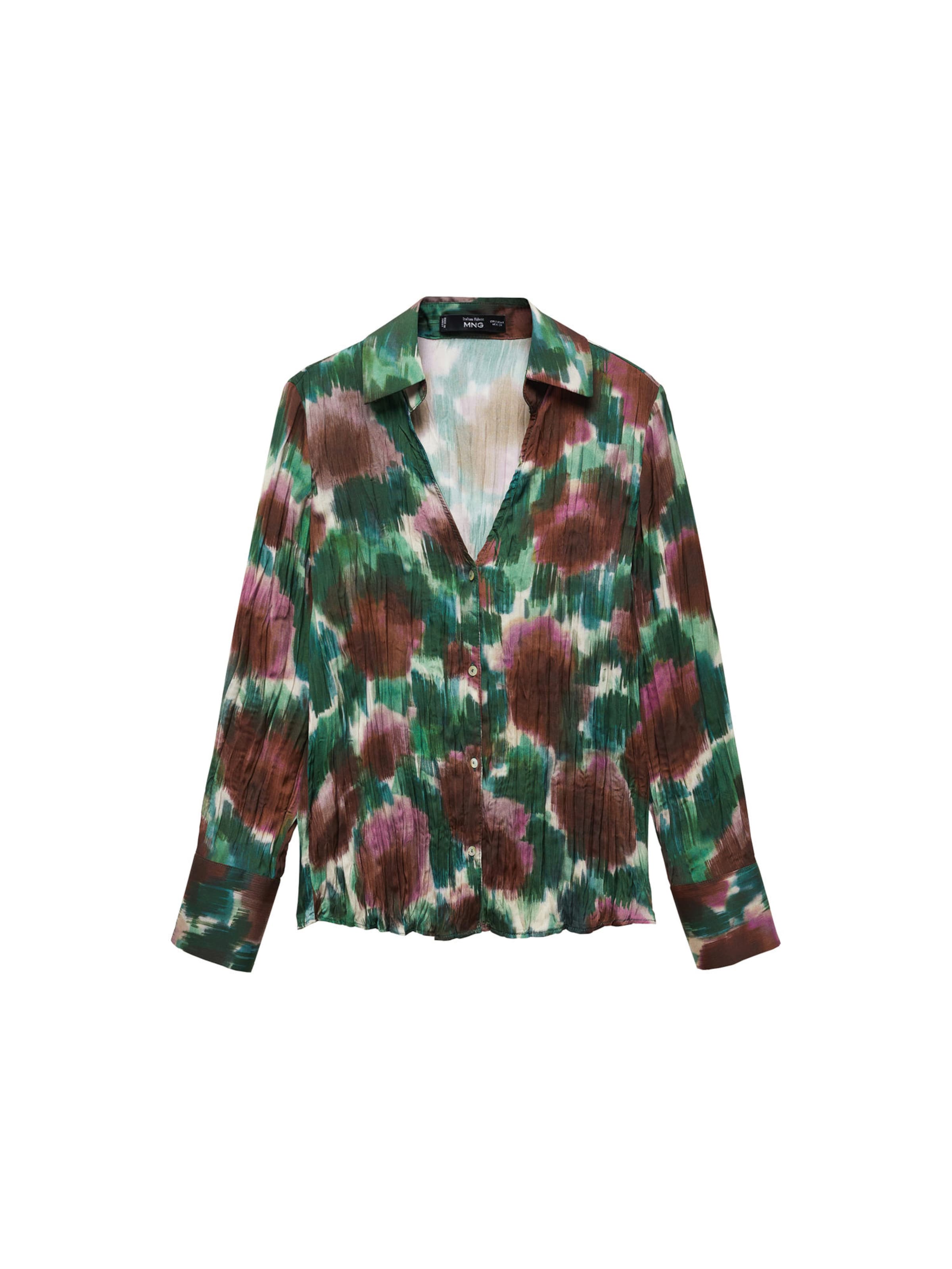 MANGO Bluse 'NOGAL' i grøn: forside