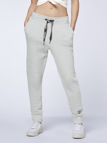 CHIEMSEE Tapered Pants in Grey: front