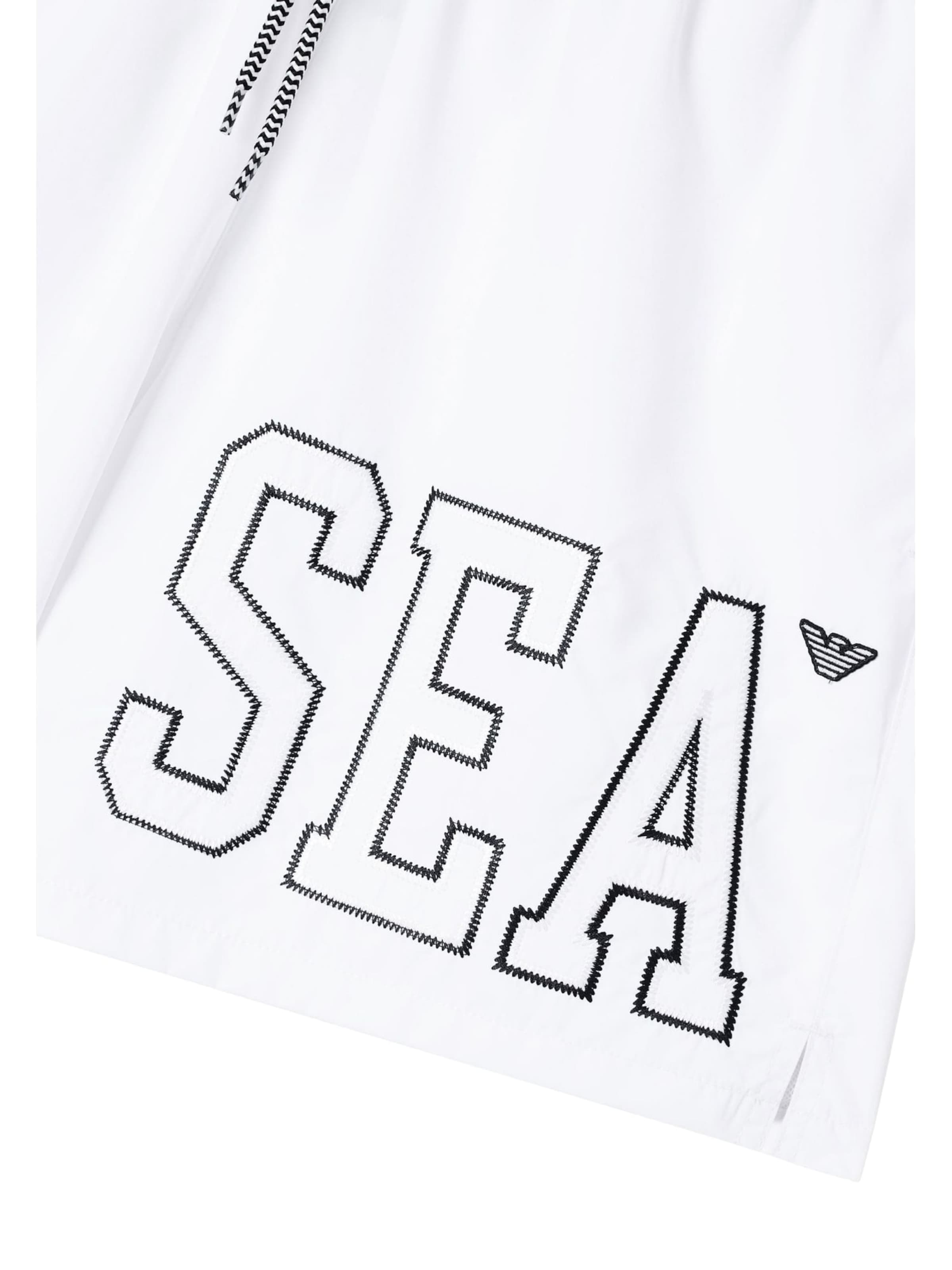 Emporio Armani - Bermudas 'Men's SEA Logo Swim Shorts' en blanco
