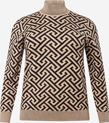 Pullover 'CARIA' di Vero Moda Curve in beige: frontale