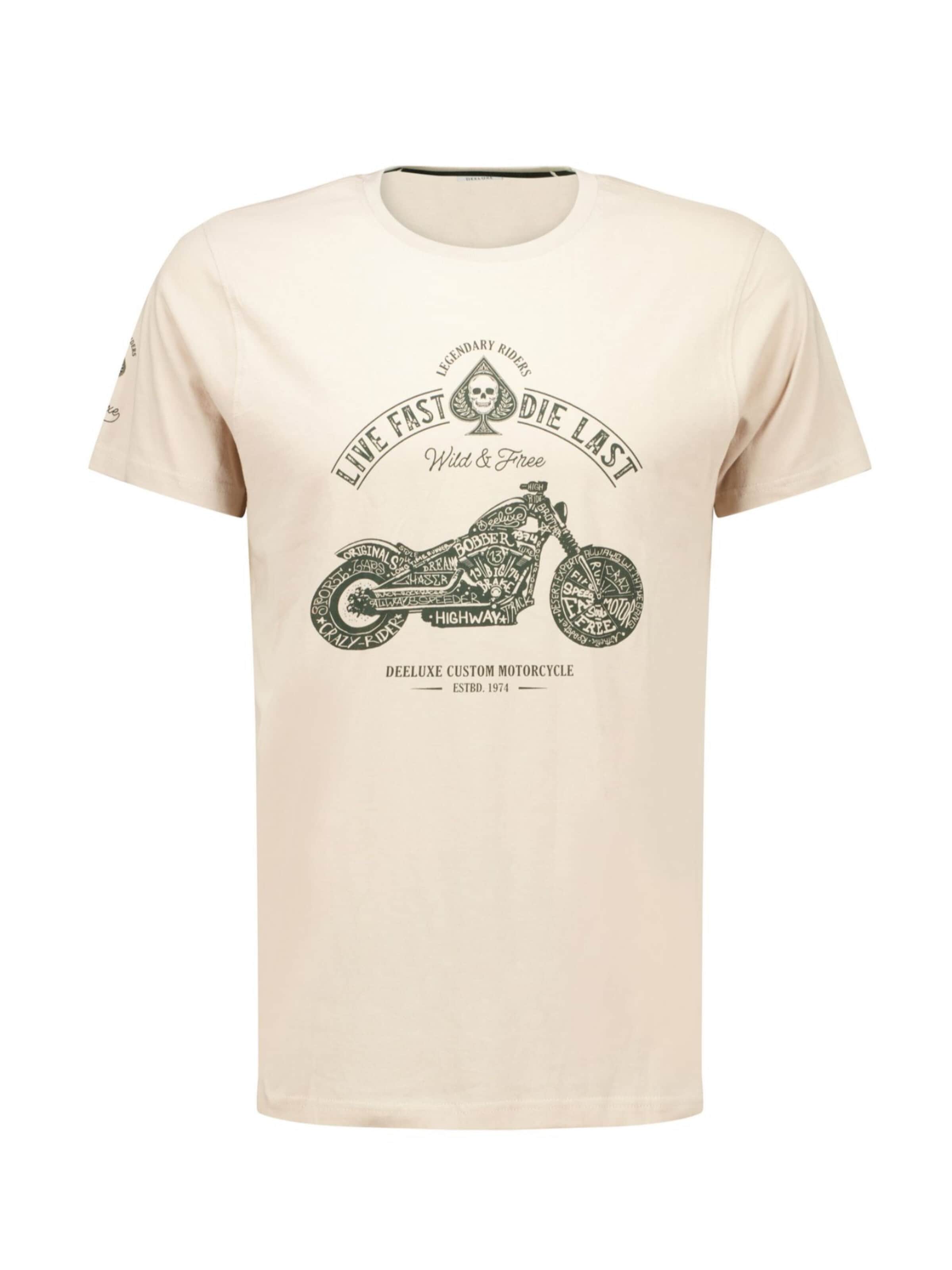 T-Shirt Deeluxe en beige : devant