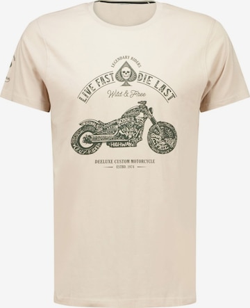 T-Shirt Deeluxe en beige : devant