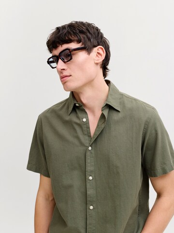 JACK & JONES Regular Fit Hemd 'JJEBREEZE' in Grün