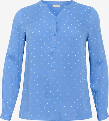 KAFFE CURVE Blouse 'Joy' in Blauw: voorkant