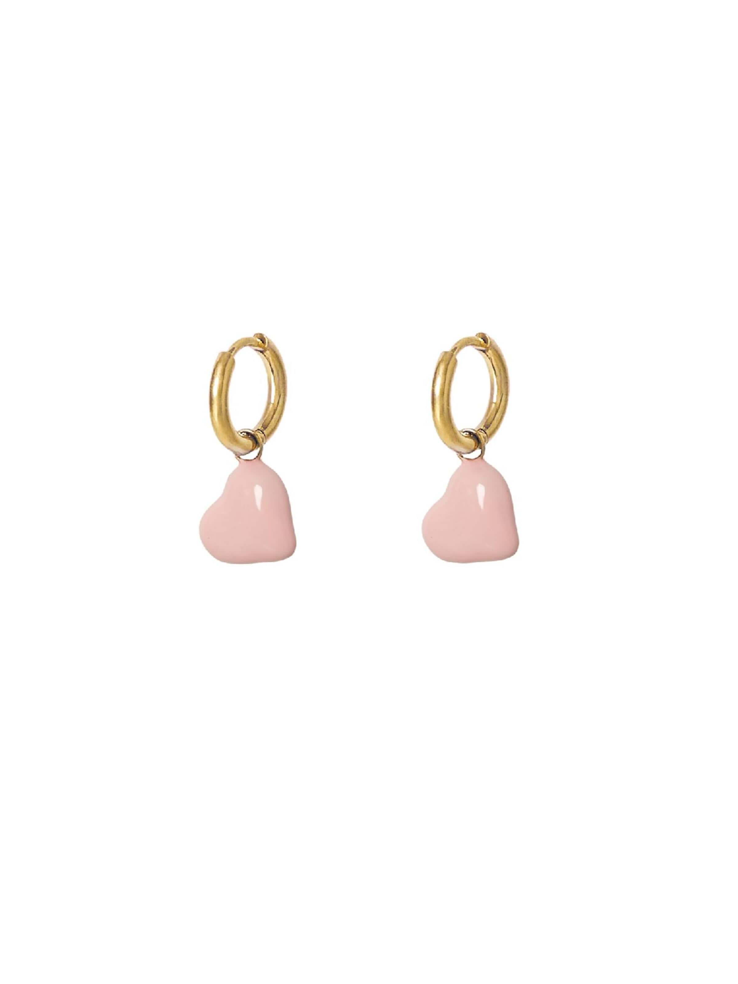 Cala Rose Ohrringe 'COEUR'‌‌‌‌‌‌‌ in Pink: Vorderseite