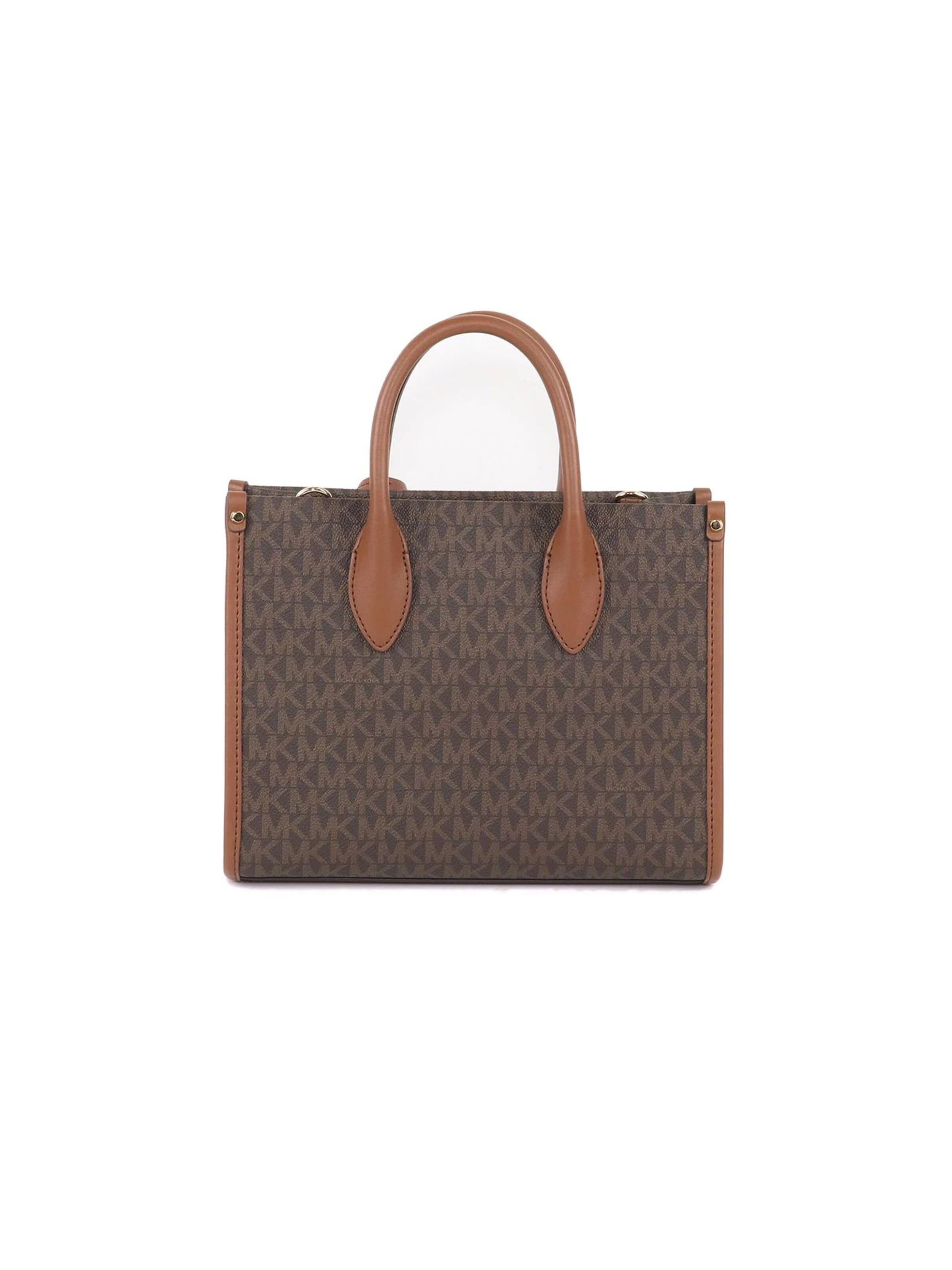 Michael Kors - Bolso de hombro 'Mirella Small Shopper Top-Zip Crossbody Bag' en marrón