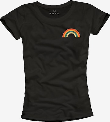 MAKAYA Shirt 'Rainbow' in Black: front