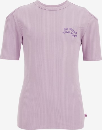 T-Shirt WE Fashion en violet : devant