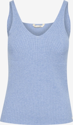 Cream Knitted top 'Dela' in Blue: front
