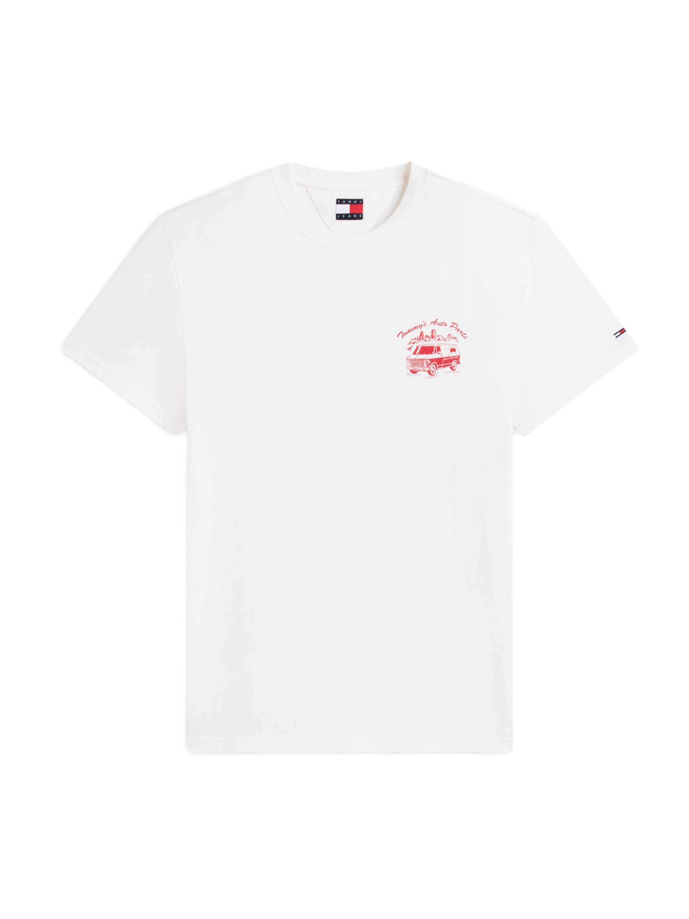 Tricou de la Tommy Jeans pe alb: față