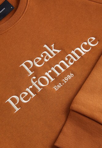 PEAK PERFORMANCE Sweatshirt 'Crew' in Bronze