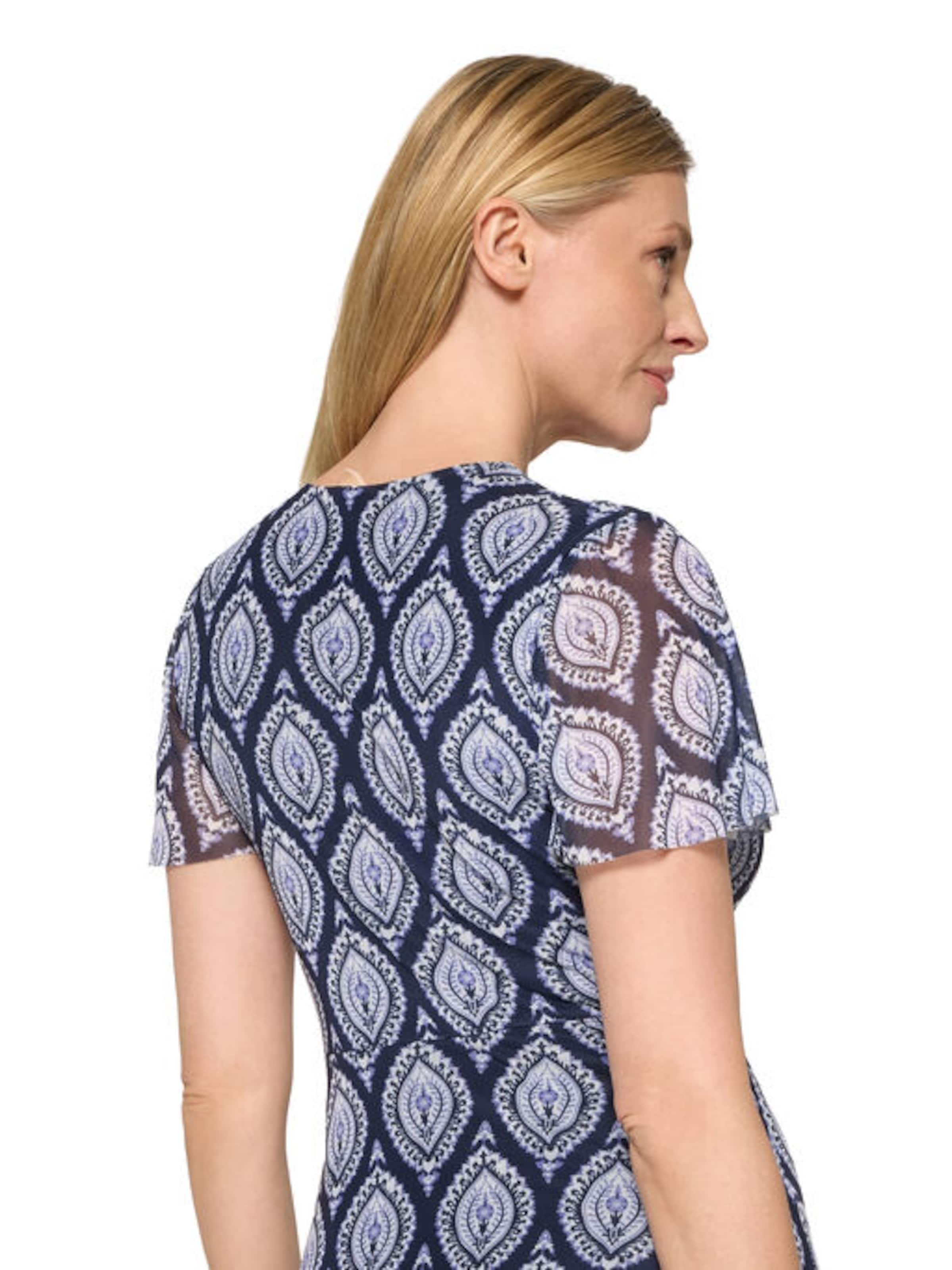 Cartoon Volantkleid mit Rüschen in Blau