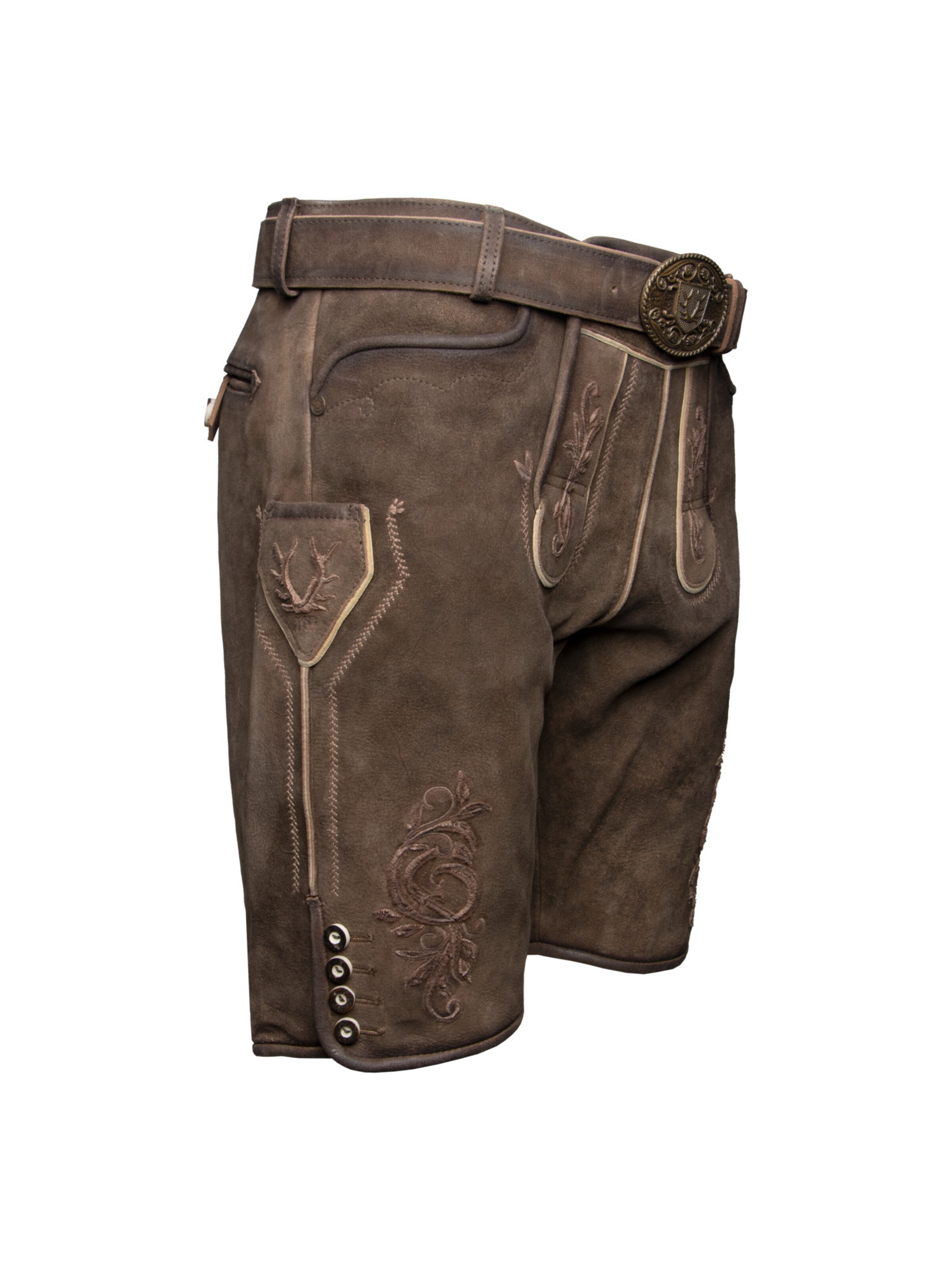 Krüger Buam Regular Traditional pants 'Jendrik' in Brown