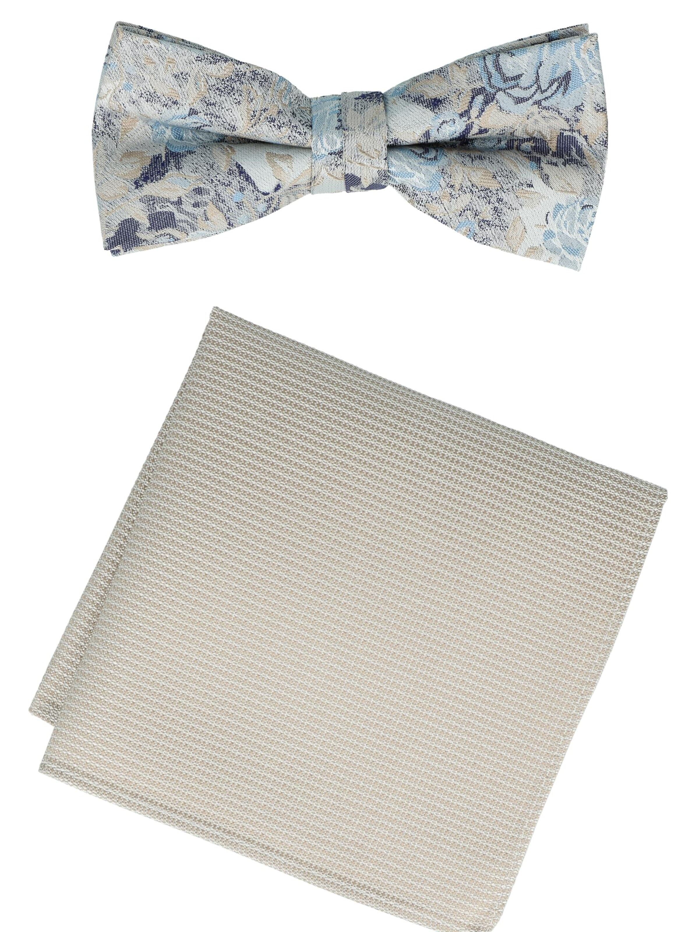 WILLEN Fliege 'Set Floral/ Uni'‌‌‌ in Beige: Vorderseite