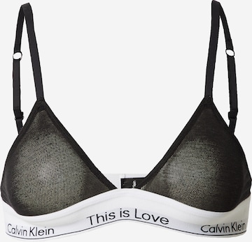 Calvin Klein Underwear Сутиен с триъгълни чашки Сутиен в черно: отпред