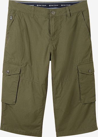 Regular Pantalon cargo TOM TAILOR en vert : devant