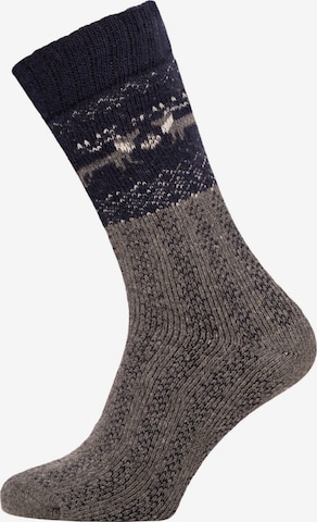 HomeOfSocks Socks 'HOS453' in Grey: front