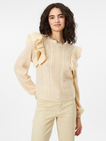 JDY Sweater 'France' in White: front