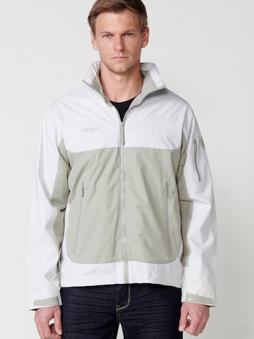 KOROSHI Between-Season Jacket in Green: front