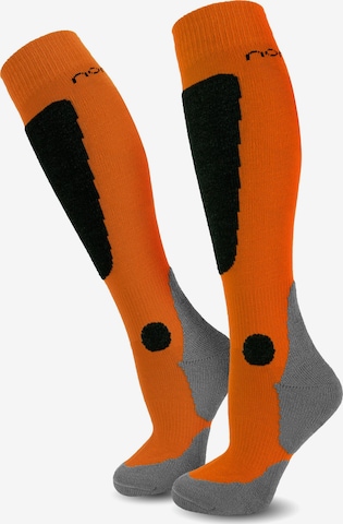 Chaussettes de sport normani en orange : devant