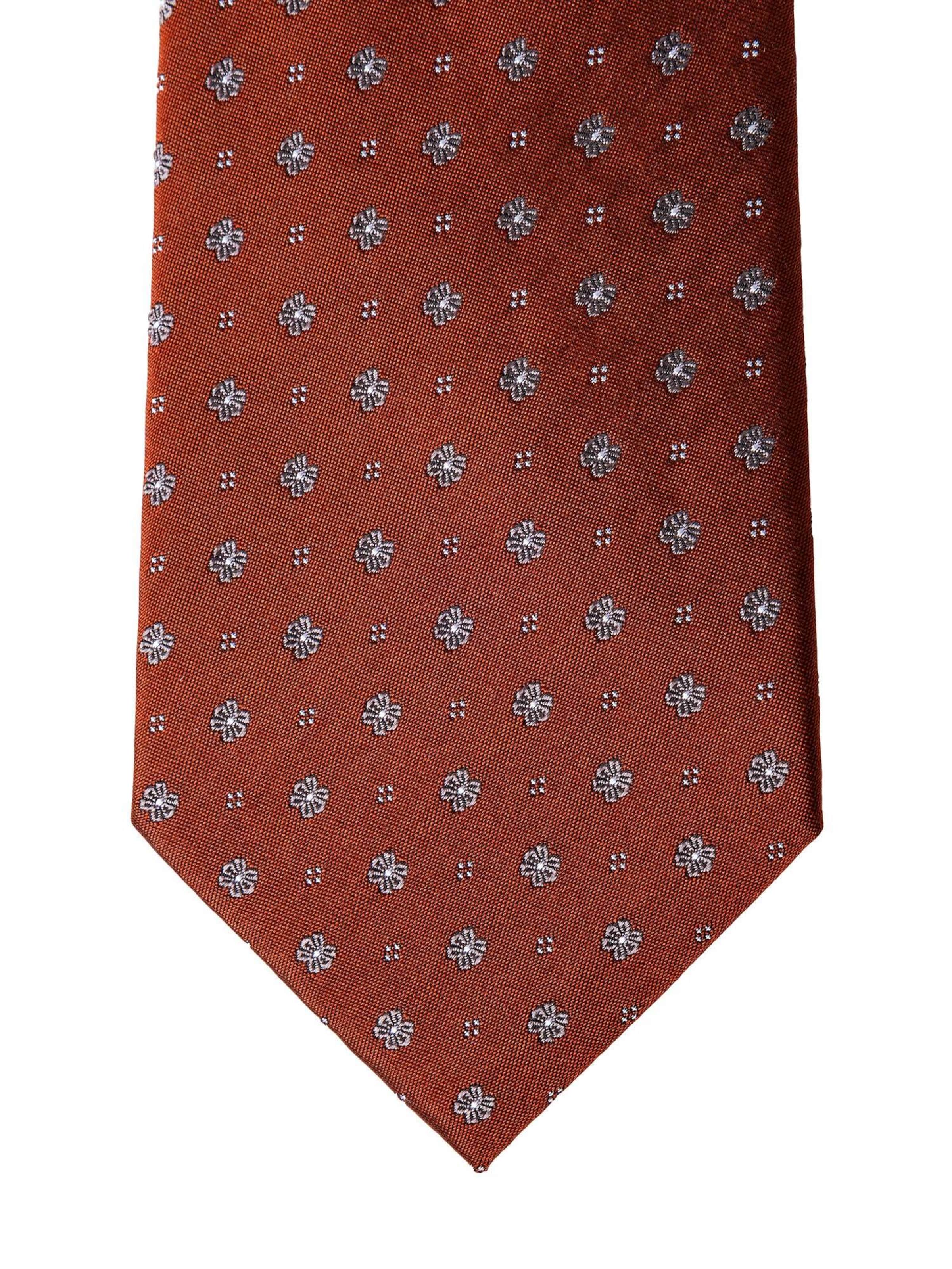 Hackett London Stropdas 'TONAL FLOWER' in Oranje