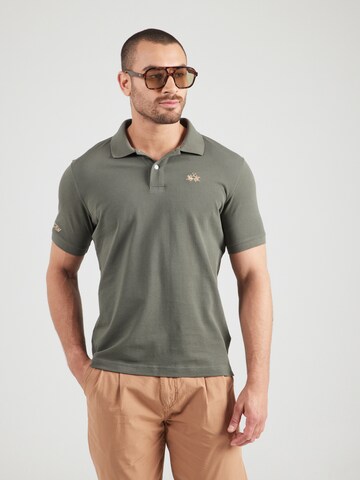 Tricou de la La Martina pe verde: față