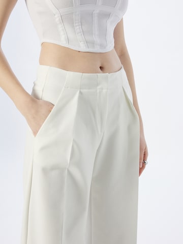 BRAX Wide leg Bandplooibroek 'MAINE' in Wit