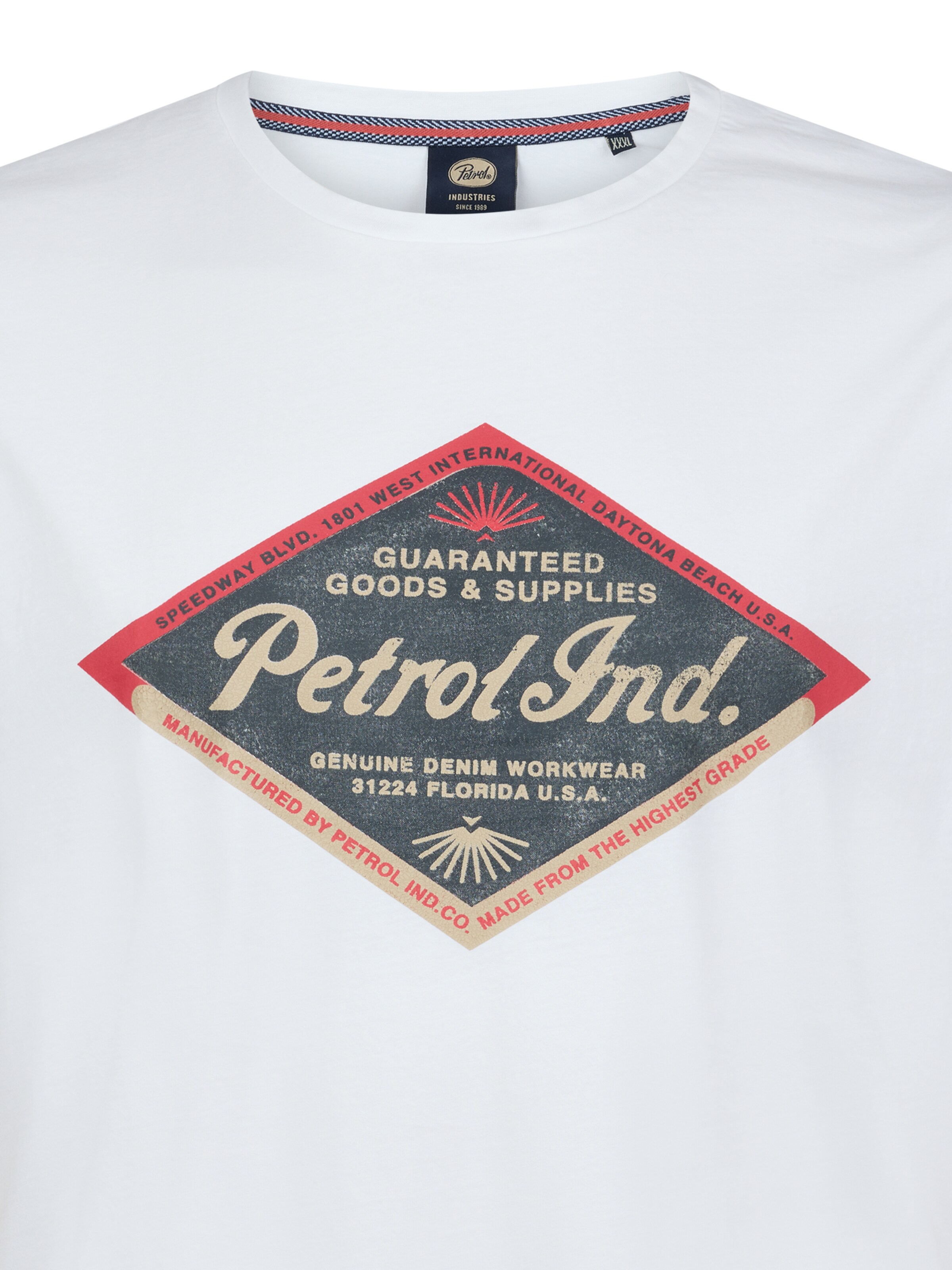 Tricou 'Vista' de la Petrol Industries pe alb