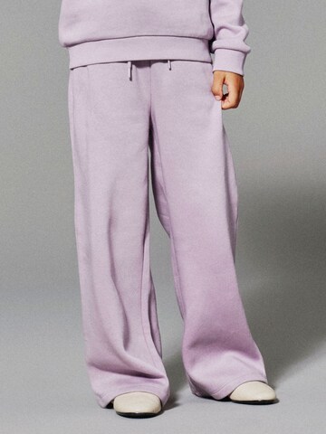 NAME IT Wide Leg Bukser i lilla: forside