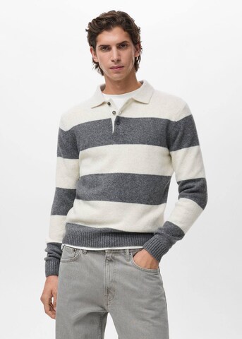 MANGO MAN Sweater 'Lotusr' in Grey: front