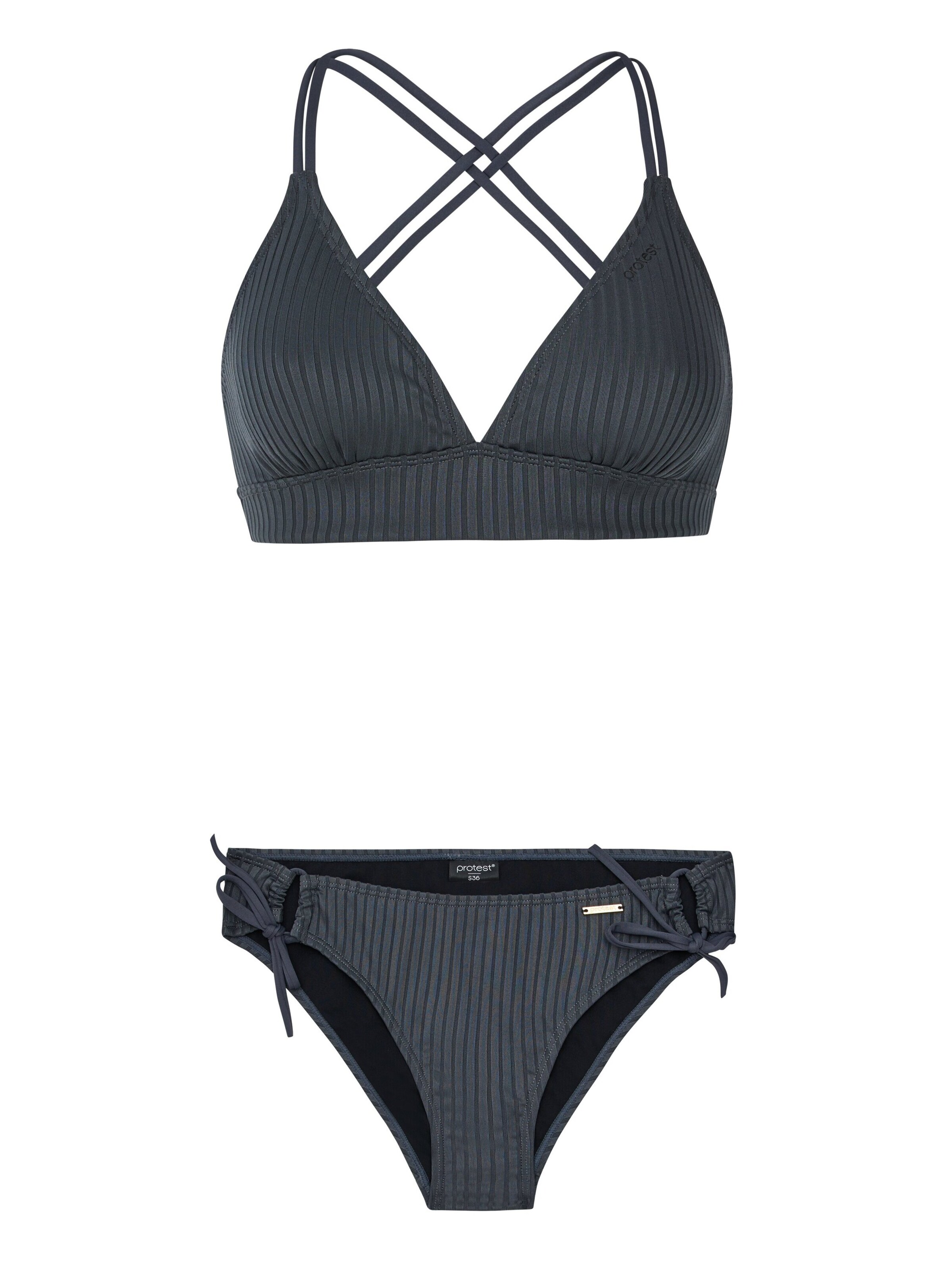 PROTEST Triangel Bikini 'PRTCosta'‌‌‌ in Grau: Vorderseite