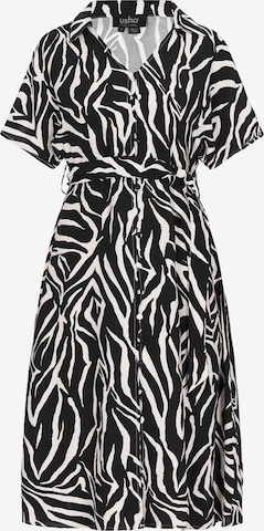 Robe-chemise 'Classic' usha BLACK LABEL en noir : devant