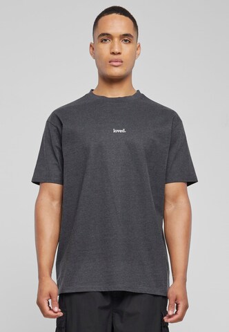 Merchcode Shirt ' Love Heavy Oversized Tee ' in Grijs: voorkant