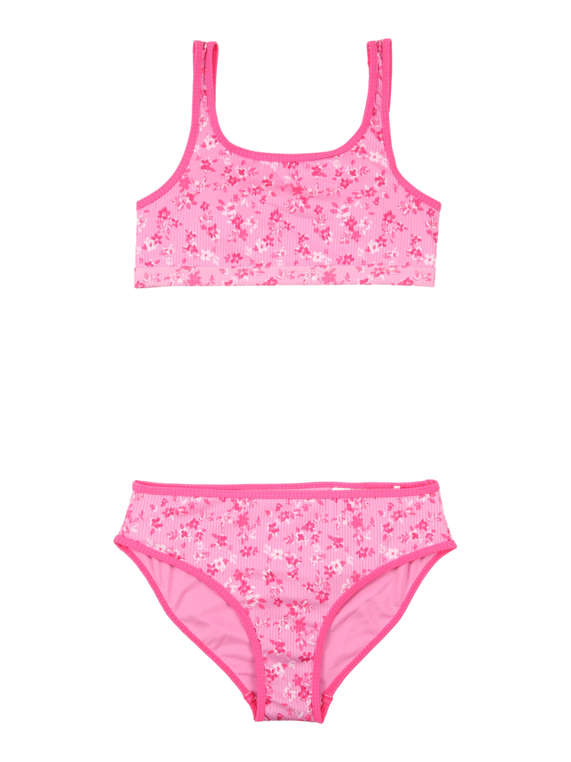 Abercrombie & Fitch Бюстье Купальник в Ярко-розовый: спереди