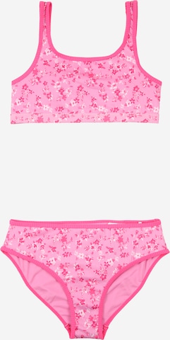 Abercrombie & Fitch Бюстье Купальник в Ярко-розовый: спереди