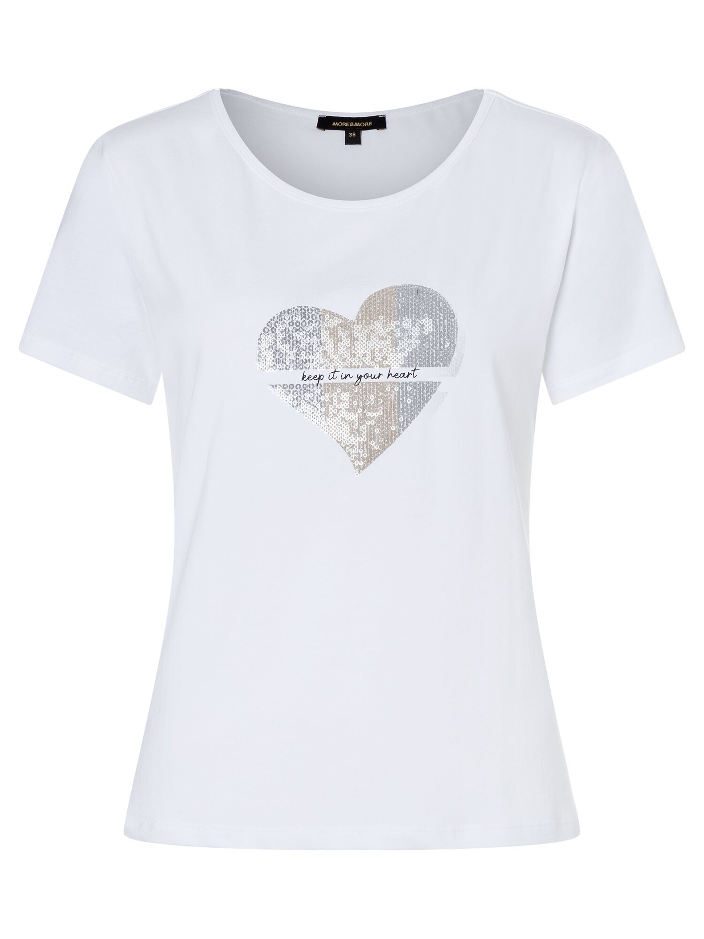 MORE & MORE T-Shirt in Weiß: Vorderseite