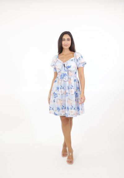 Abito Elara di colore blu reale / blu chiaro / arancione chiaro / offwhite, Visualizzazione prodotti